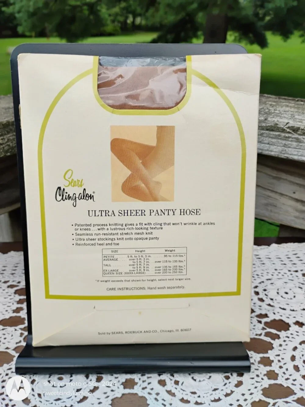 Sears Best Cling-alon ultra sheer panty hose NIP 70s new old stock Toast XL size
